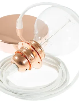 Cables Lampe Suspendue Pendel Pour Abat-jour Rm01 Diy 1 M White / Copper One Size - Creative - FashionsVida