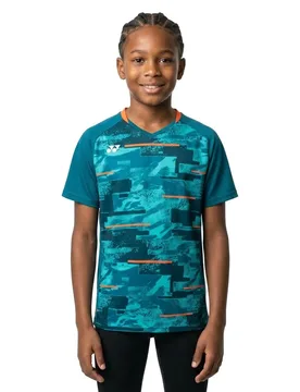 Ex Short Sleeve Polo Blue Green 140 cm - Yonex - FashionsVida