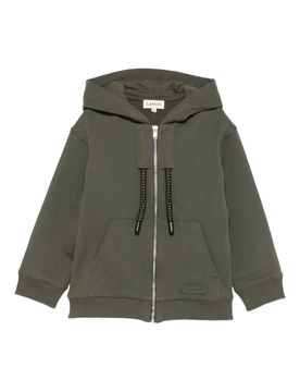 Hooded Mini Neckline Zip-Up Sweater