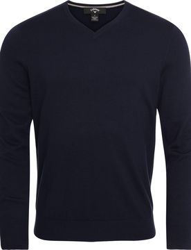 Pullover V-Neck Sweater, navy s