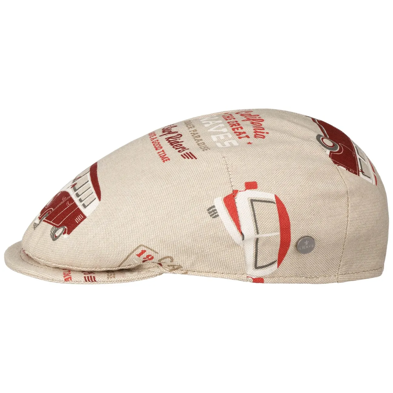 Beach Bus Flat Cap by - oatmeal - Size: 57 cm - Lierys - FashionsVida