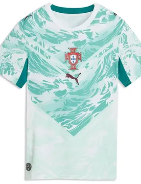 T-shirt à Manches Courtes Loin Portugal 25/26 Replica White / Green Lagoon XS - Puma - FashionsVida