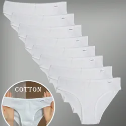 Paquete de 8 bragas de algodón acanalado sexy para mujer, ropa interior femenina sin costuras y cómoda