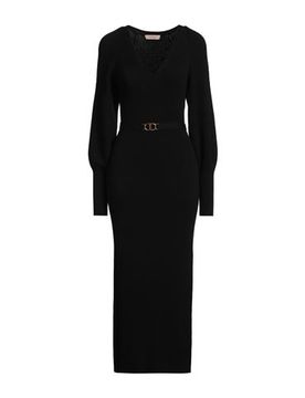Vestido midi Mujer Negro XS Mujer