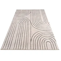 Kurzflor Teppich Tuana 215 Grau
