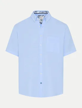 Brax Kurzarmhemd DAN U Blau L - Brax - FashionsVida