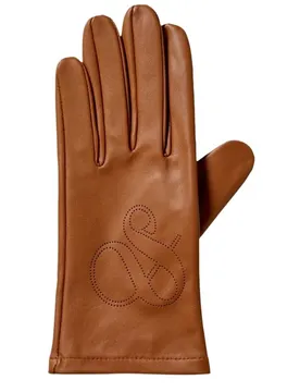 Guanti Perforated Leather Tan M