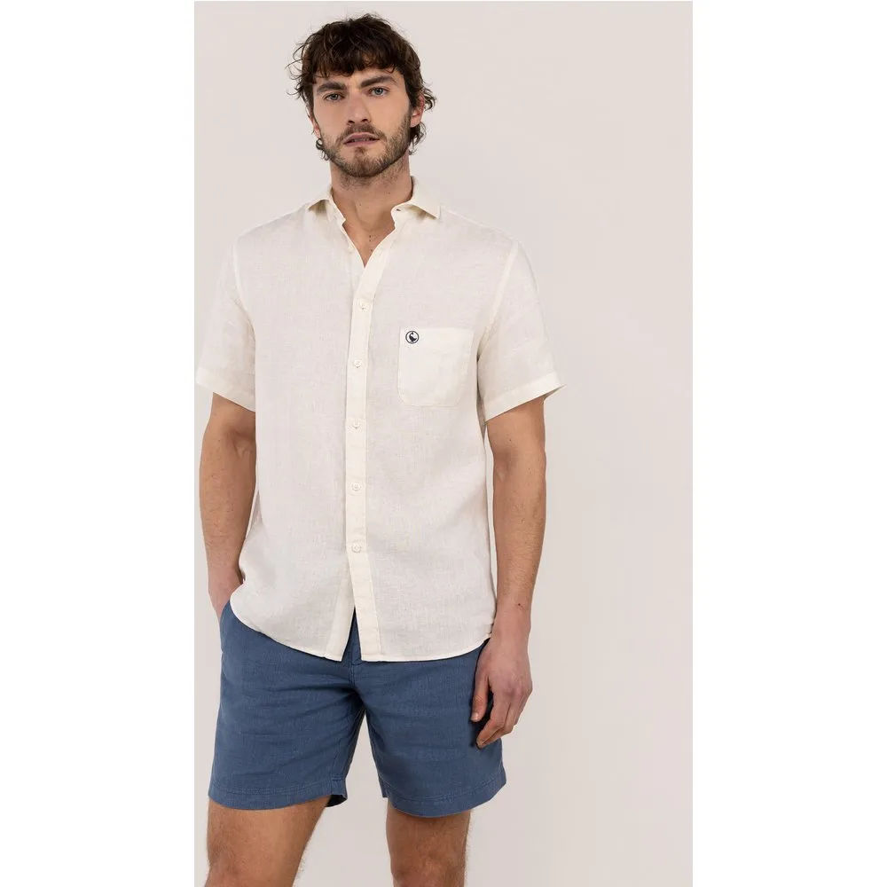 Camisa de lino de hombre de manga corta - El Ganso - FashionsVida