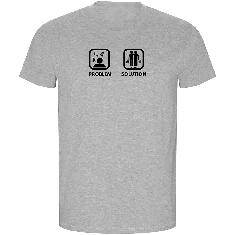 Problem Solution Padel Eco Short Sleeve T-shirt Heather Grey 2XL - Kruskis - FashionsVida
