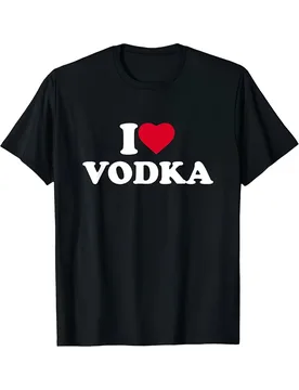 Men'S I Love Heart Vodka Drinking Letter Women T Shirt Cotton Tee Top Streetwear Oversize Meme Ironic Humor Casual Trendy funny - Aliexpress - FashionsVida