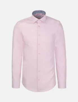 Slim Business Hemd Uni Rosa/Pink 44 - Seidensticker - FashionsVida