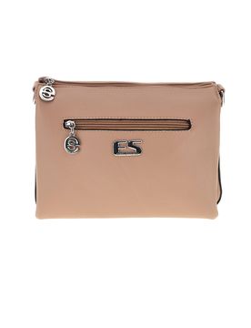 Borsa nude a tracolla con zip PU9009