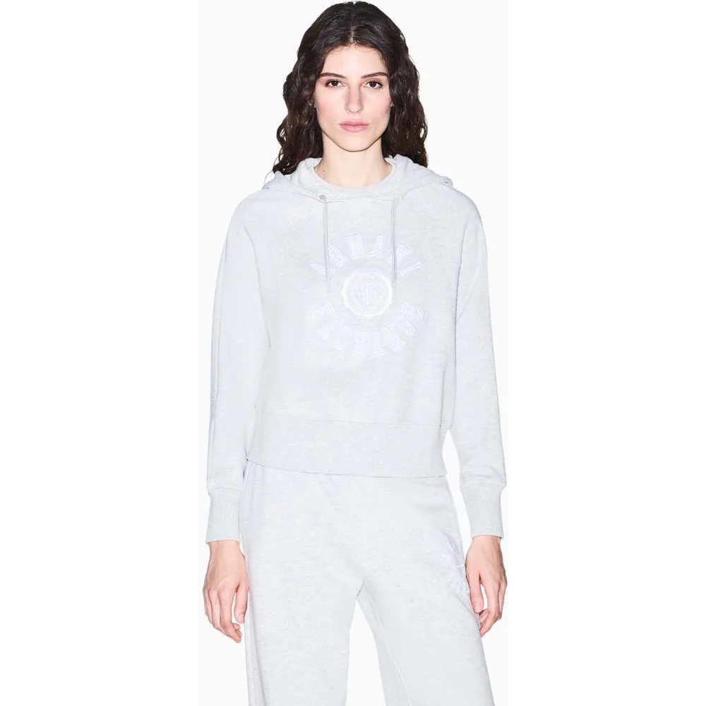 Sudadera de mujer con capucha logo bordado - Armani Exchange - FashionsVida