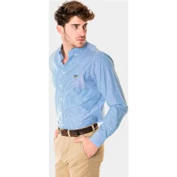 Camisa popelín de hombre regular rayas en Colección Bandera