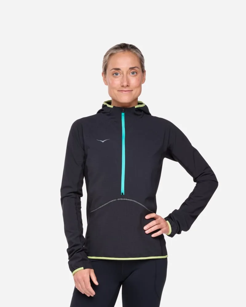 Women's SkyGlow Half-Zip Jacket in Black, Size XS - HOKA - FashionsVida