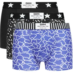 Pack de tres bóxers de algodón elástico con estampados variados y varios colores