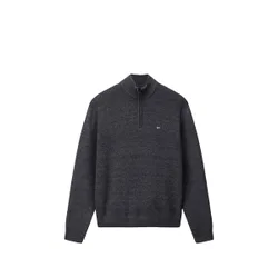 Pull droit col montant en laine mélangée
