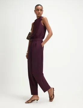 Pleated Barrel Leg Trousers Purple female - River Island - FashionsVida