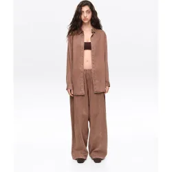 Pantalones anchos de mujer denim fluidos