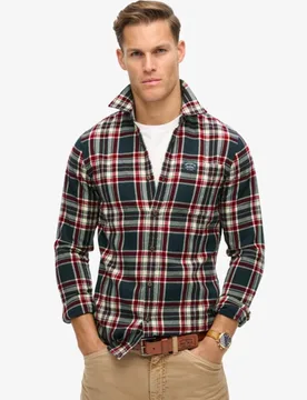 Superdry Herren Marineblau, Rot und Weiß Holzfällerhemd Kariert, Größe: L Marineblau/rot/weiss - Größe: L - 69.99 - FashionsVida