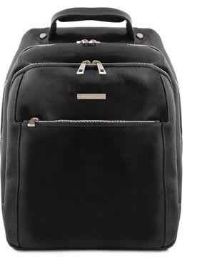 Tuscany Leather TL141402 Phuket - Zaino porta notebook in pelle 3 scomparti Nero