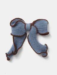 M&S Blue Knitted Bow Blue Female