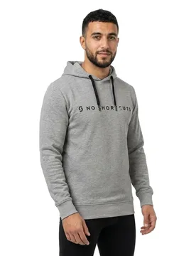 Felpa Con Cappuccio No Shortcuts Grey Melange - Scott - FashionsVida