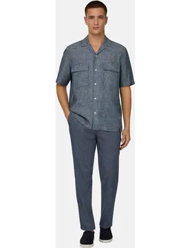 Chino de algodón lino elástico - Boggi Milano - FashionsVida