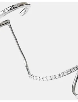 Piercing derecho único Round Light Bangles de oro y diamantes - Sansoeurs - FashionsVida