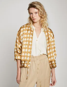 Bomber de mujer estampada con cremallera - Trucco - FashionsVida