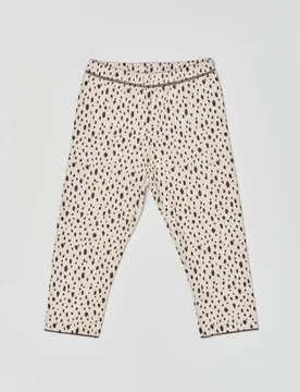 Pantalone in felpa con stampa animalier all over e vita elasticizzata 9-18 mesi - Aventiquattrore - FashionsVida