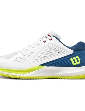 Rush Pro Ace Jr All Court Shoes Snow White / Snow White / Ensign Blue UK 3.5 - Wilson - FashionsVida