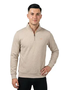 Sweat à Demi-zip 26an301 Light Cream Melange 3XL