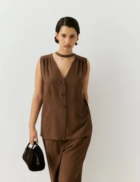 Couchel - Chaleco liso de mujer - Couchel - FashionsVida