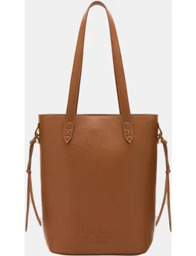 Bolso tipo tote con cierre magnético y doble asa con detalle de tiras laterales anudadas y logo clásico - Pepe Jeans - FashionsVida