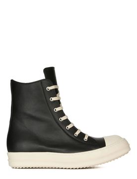 Front Lace-Up Sneakers with Zip Fastening