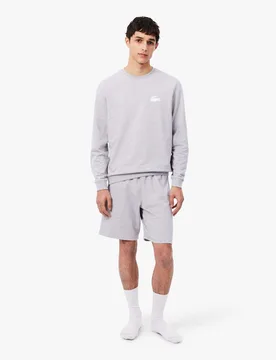 Cotton Rich Fleece Pyjama Shorts Grey Mix male - Lacoste - FashionsVida