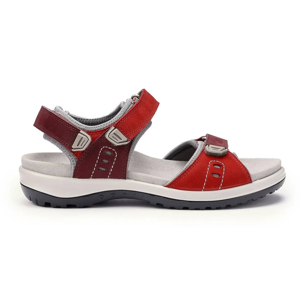 Walk II' Sandals - Red - Size: 8 - Hotter - FashionsVida