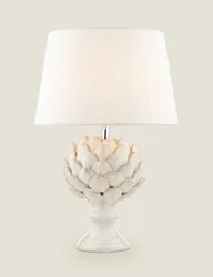 Ceramic Artichoke Table Lamp Silver