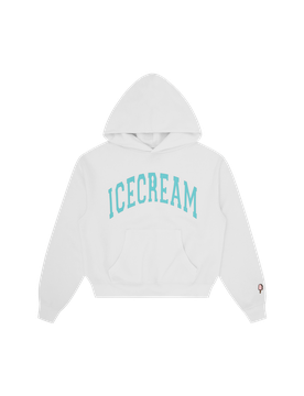College Cropped Hood - White