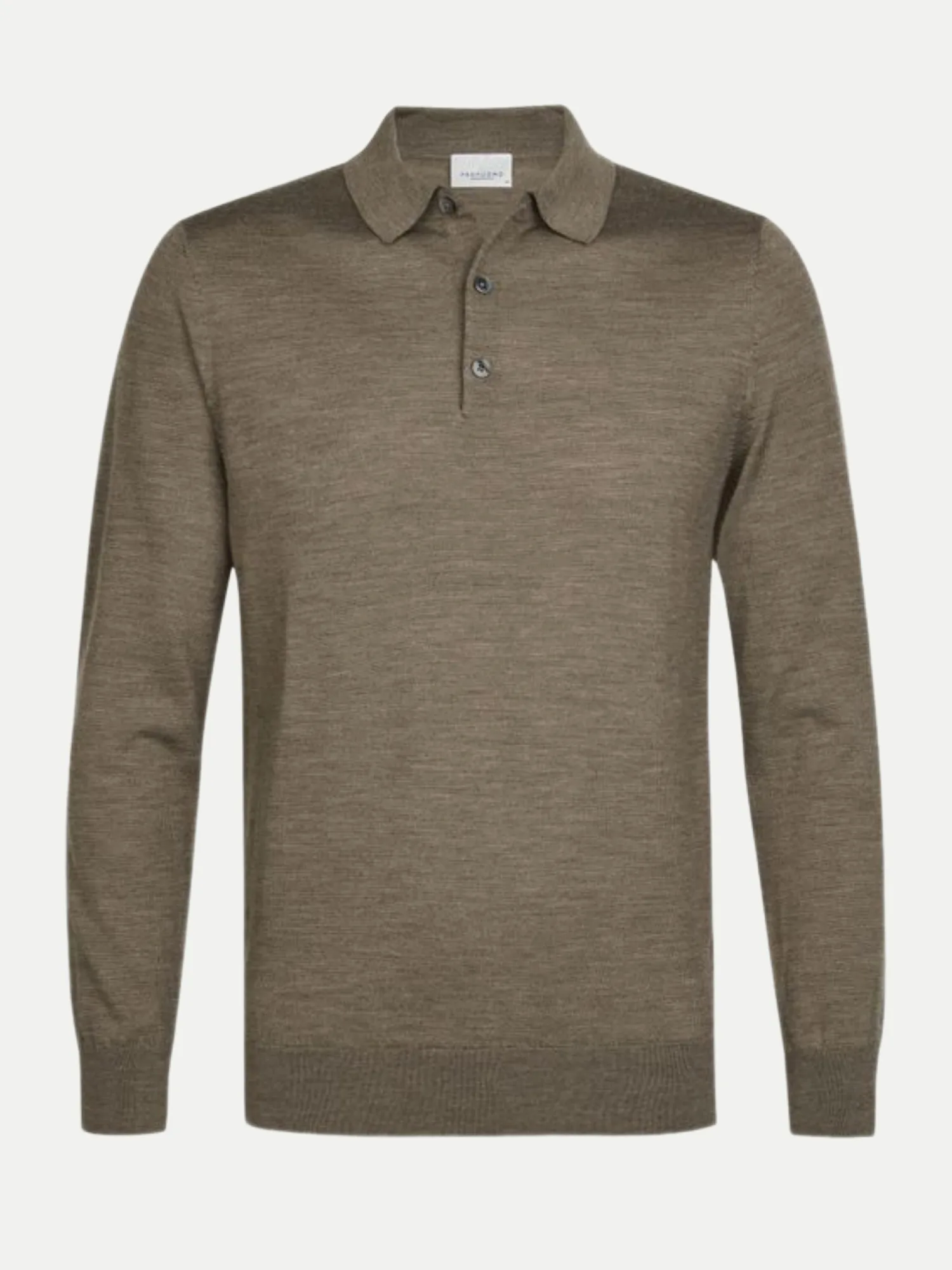 Pullover mit Polokragen aus Merinowolle Braun S - Profuomo - FashionsVida