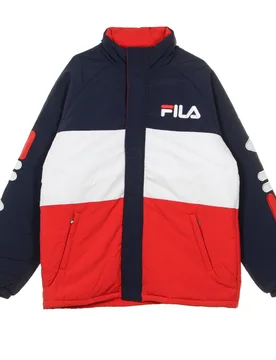 Giaccone Uomo Nikolla Padded Black Iris/true Red/bright White - Fila - FashionsVida