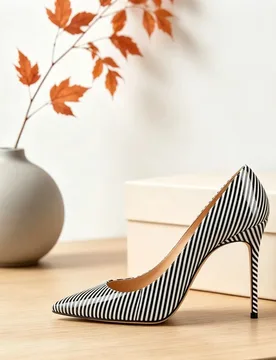 Vertical Striped Patent Women High Thin Heel Pumps Pointed Toe Glossy Leather Office Business Sandals Party Luxury Fashion Shoes - Aliexpress - FashionsVida