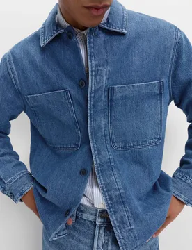 M&S Denim Overshirt Indigo male - M&S - FashionsVida