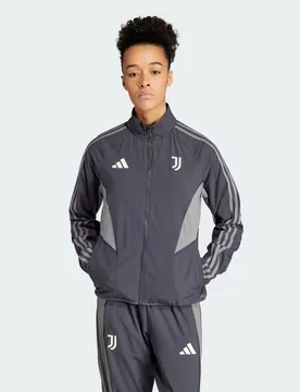 Womens Juventus Anthem Jacket - Grey Recycled Material - Size X-Large - adidas performance - FashionsVida