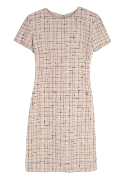 Chanel Baby Pink Tweed Mini Dress - Chanel - FashionsVida