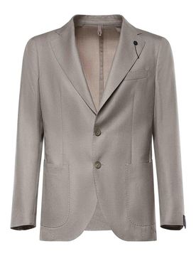 Blazer monopetto in misto lana