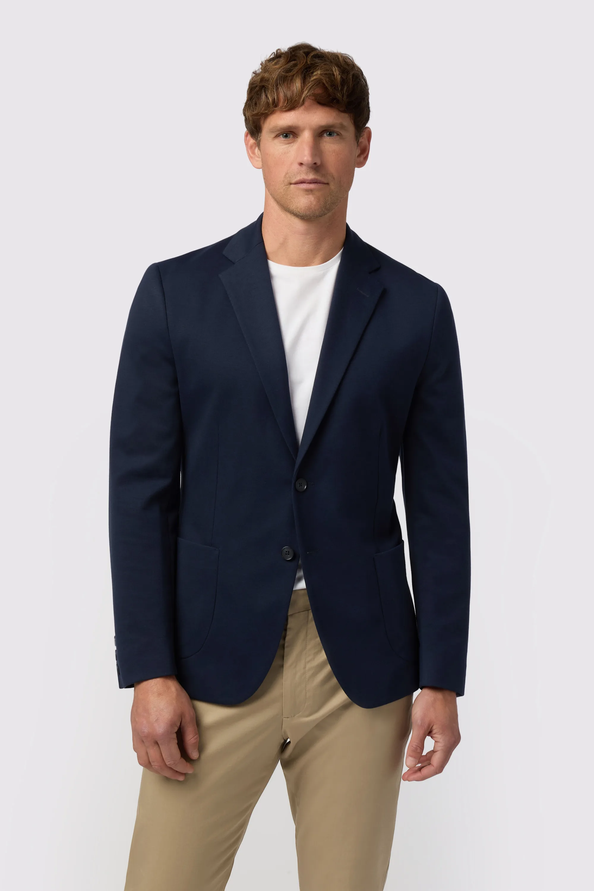Mens Jersey Blazer - Navy - Size 38 Regular - Melka - FashionsVida