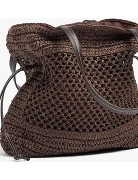 Shopper grande con cierre de cuerda en liso - Parfois - FashionsVida