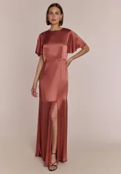 Sienna Dress in Terracotta Lenzing™ Ecovero™ Satin - 8